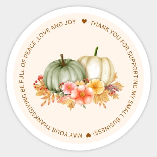 ThanksGiving - Thank You for supporting my small business Sticker 01 Sticker